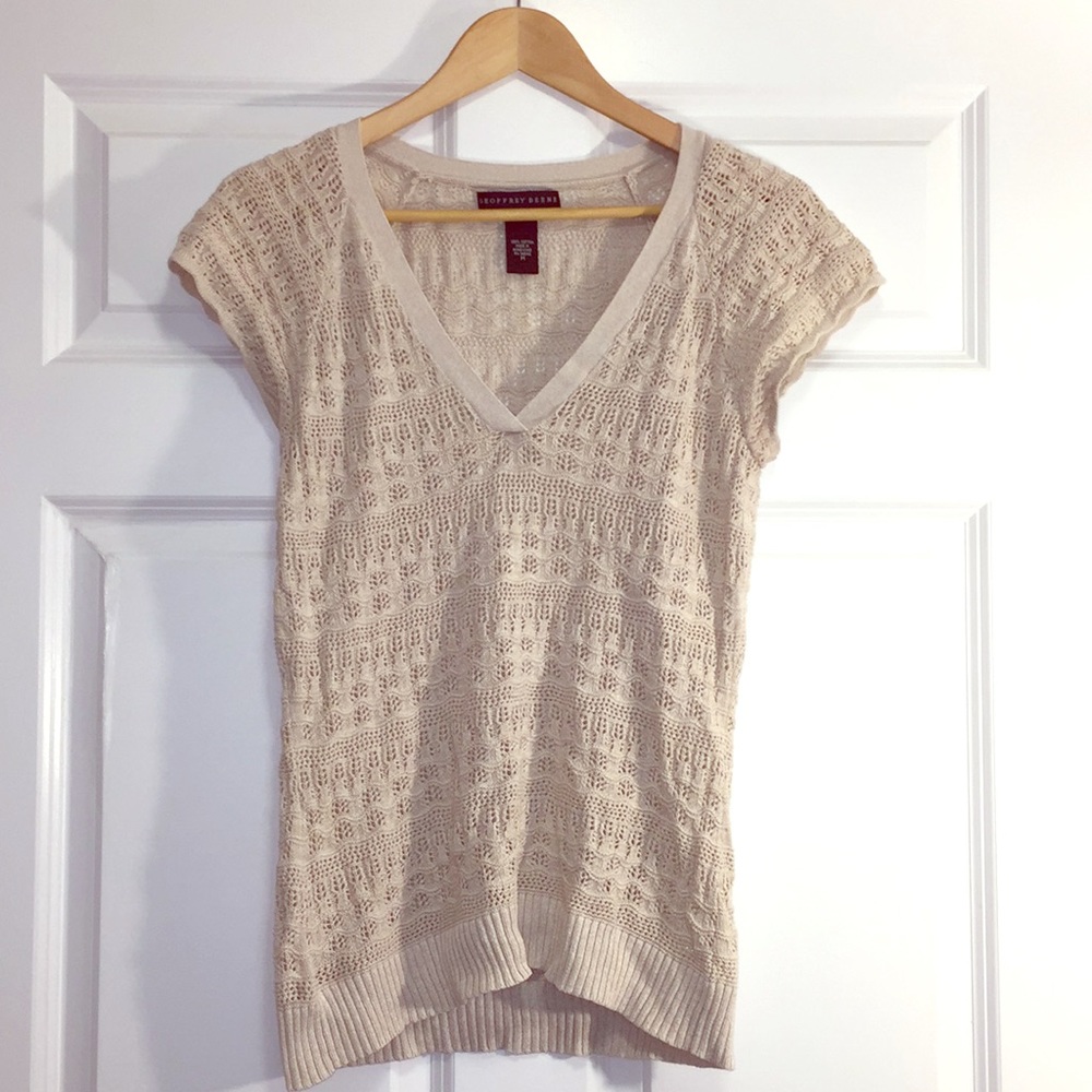 Geoffrey Beene Sport Medium Beige Sweater